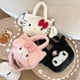 thumbnail image 3 of Kuromi-Bolso de felpa de Hello Kitty para niños y niñas, morral de mano Kawaii con melodía, bolso cruzado, mochila suave Sanrio de gran capacidad, 3 of 4