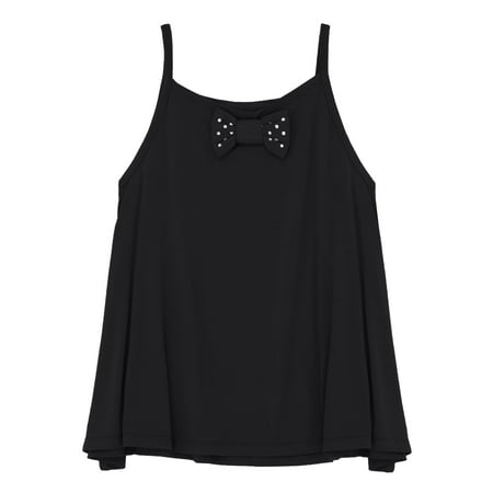 

KIDPIK Girls Sleeveless Rhinestone Bow Tank Top Size: 2T - XXL (16)