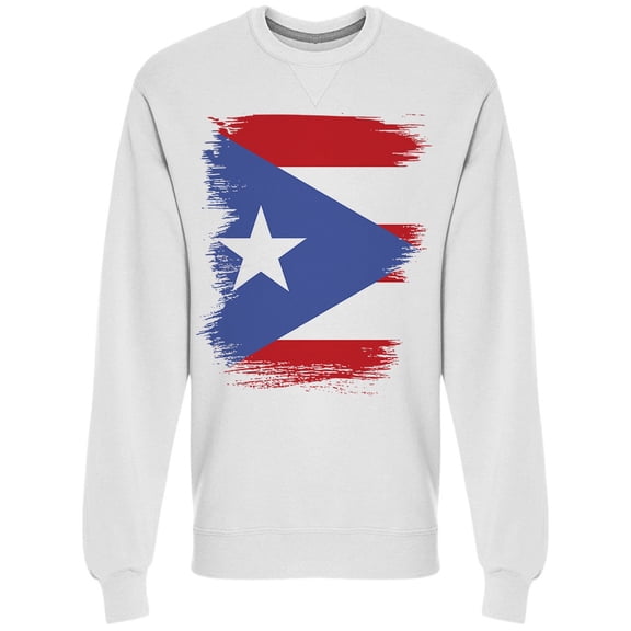 Flag Puerto Rico Country Art Sweatshirt Men -Image by Shutterstock, Male XX-Large