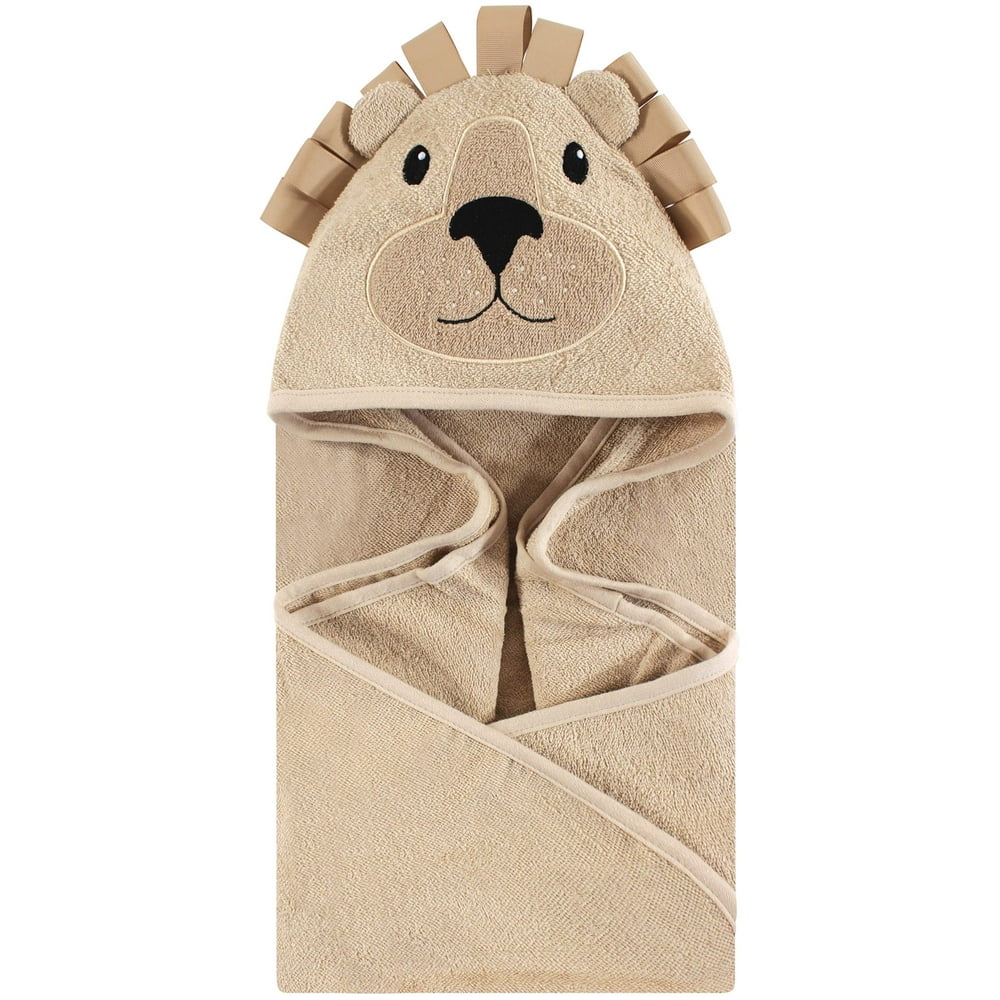 Hudson Baby Animal Face Hooded Towel, Lion