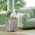 thumbnail image 6 of Eunos Small Nightstand for Bedroom with 2 Fabric Drawer, Bedside Table End Table for Closet, Ash Grey, 6 of 8