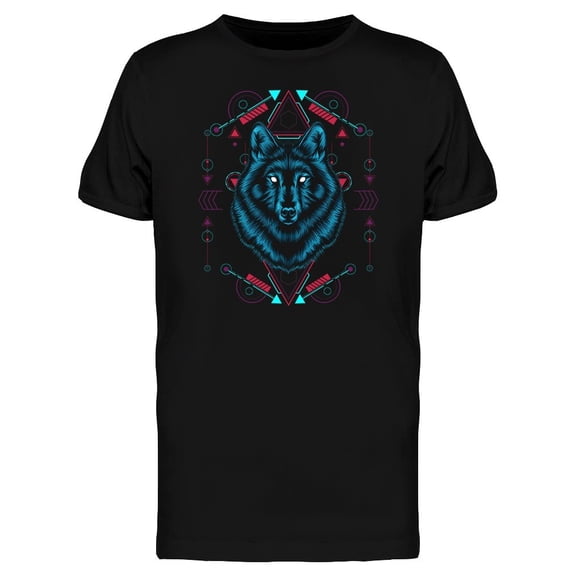 Wolf Sacred Geometry Icon Tee Men's -Image by Shutterstock