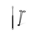 thumbnail image 1 of Vidisan Rechargeable Candle Lighter and Wick Trimmer,Candle Accessory Set,Candle Wick Clipper Wick Cutter Scissor,Electric Rechargeable Arc Lighter Display USB Lighter-Black, 1 of 4