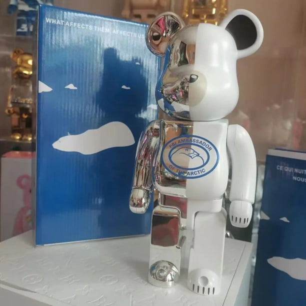 Figuras de Bearbrick de 28cm, estatuas de oso violento a la moda, colección de Bearbrick, decoraciones de escritorio, decoración de lujo para sala de estar, 400%