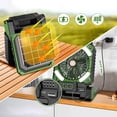 thumbnail image 3 of Ventilador portátil Wosthever pequeño de escritorio panel solar Verde militar, 3 of 6