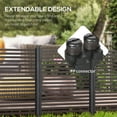 thumbnail image 3 of Brown 4ft Outdoor Privacy Screen – Metal Garden Divider for Patio, Deck & Backyard – Versatile Barrier with 2 Standing Options, 3 of 7