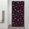 thumbnail image 2 of Breast Cancer Shower Curtain 36"x72" ,Bathroom Decorative Shower Curtains Set with 12 Hooks,Modern Waterproof Washable Shower Curtain, 2 of 6