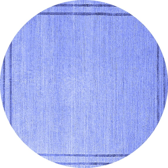 Ahgly Company Indoor Round Oriental Blue Industrial Area Rugs, 3' Round