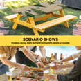 thumbnail image 6 of Christmas Tree Table Cloths for 5 Foot Rectangle Tables, Green Xmas Tree Winter Wooden Patio Waterproof Elastic Fitted Tablecloths, Washable Rectangular Table Cover for Camping, 6 of 8
