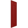 thumbnail image 2 of Ekena Millwork 18"W x 68"H True Fit PVC Hastings Fixed Mount Shutters, Fire Red (Per Pair - Hardware Not Included), 2 of 9