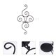 thumbnail image 4 of 1pc delicado pared colgando vela soporte de hierro creativo para el hogar (negro), 4 of 6