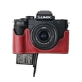 thumbnail image 3 of GadgetCom Camera Half Case Compatible with Panasonic Lumix G100K / G100D , Anti-Slip PU Leather Shell Protective Cover, 3 of 8