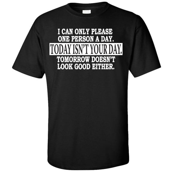 I Can Only Please One Person a Day. Today Isn't Your Day. Tomorrow Doesn't Look Good Either T-Shirt