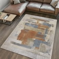 thumbnail image 3 of JONATHAN Y  Gingham Abstract Coastal Watercolor Machine-Washable Cream/Multi Area Rug 4 X 6, 3 of 4