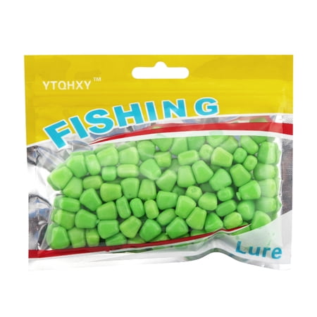 HIPKZ 100Pcs Artificial Fake Bait with Nice Scent Flavoured Sinking Slowly Lure Simulation Fake Corn Soft Baits for Trout Carp Fishing