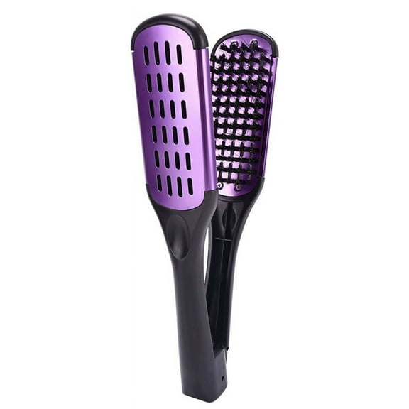 Boar Bristle Double Sided Brush Comb Clamp Anti-Static Hair Straightener Tool Comb Hair Splint Comb, ,1 * comb,