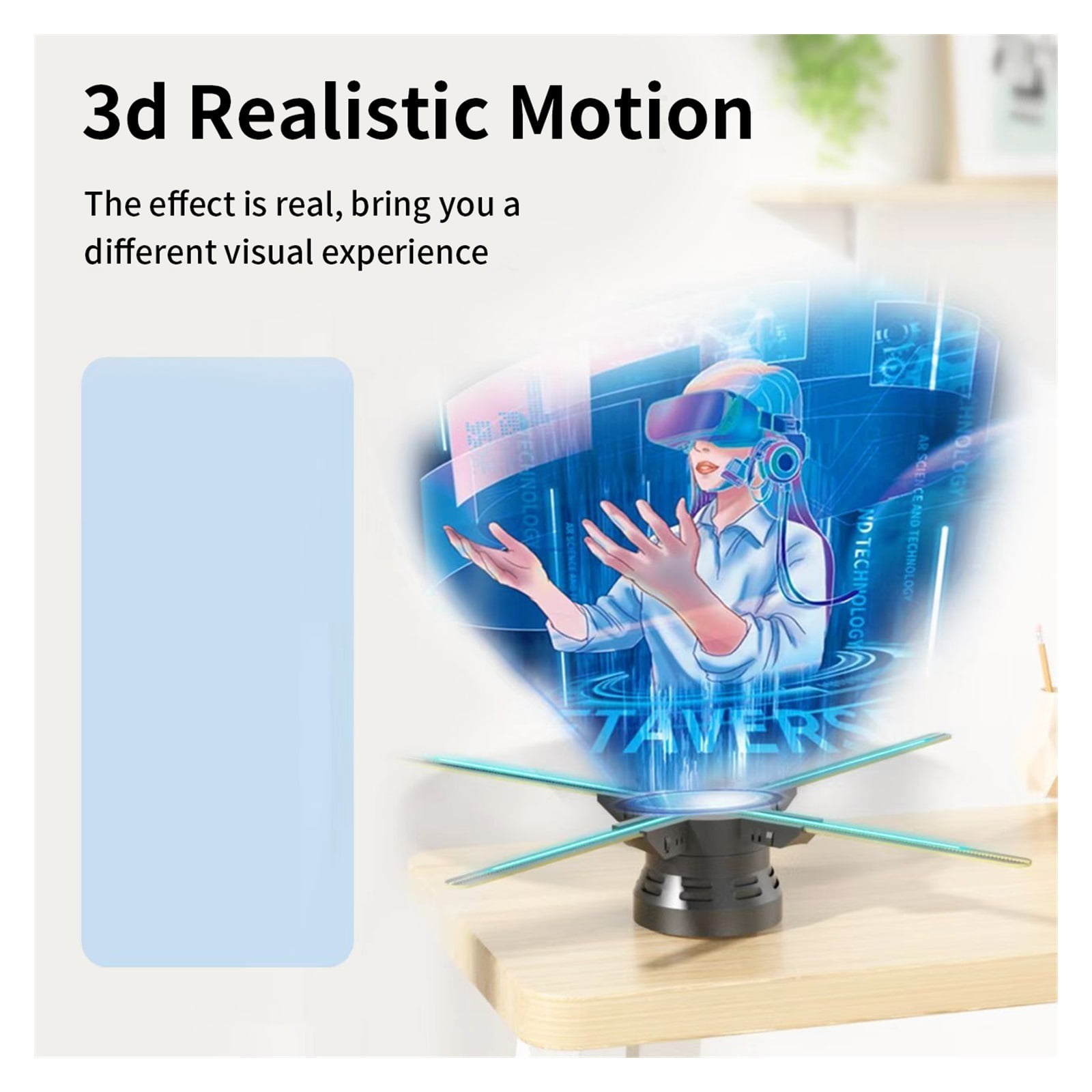 23.6 Inches Wifi 3D Hologram Fan Control Fan Led Screen Logo Animation Display For Shop, Bar, Party Advertising Display ,Versatile And Practical