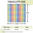 thumbnail image 2 of Colorful Striped Checkered Pattern Square Fitted Tablecloth with Elastic Edge,Square Table Cover,Washable Elastic Table Cover for Home Kitchen Party Decor 34"x34", 2 of 6