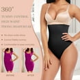 thumbnail image 4 of COMFREE Tummy Control Thong Shapewear for Women High Waist Shaping Underwear Seamless Body Shaper Panties Girdle, 4 of 6