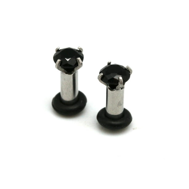 Black Diamond Stud Flared Ear Plugs 2 4 Mm 10 Gauge 2 Piece Walmart Com