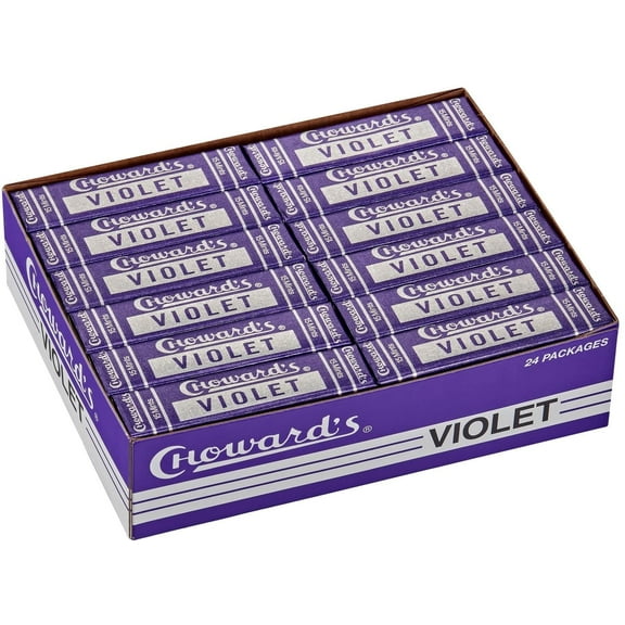 Choward's Violet Mints Candy, Low-Calorie Breath Freshener, (pack of 24)