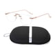 thumbnail image 5 of Gafas de juego con lentes planas, antiluz azul, montura transparente, modernas oro rosa, 5 of 9
