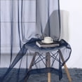 thumbnail image 2 of Sheer Curtains Set of 2, 54" X 84" Window Solid Sheer Curtain Drapes Rod Pocket Top Panels for Bedroom Living Room Kitchen Color: Navy, 2 of 4
