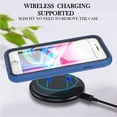 thumbnail image 5 of iPhone SE 2020 Case/ iPhone 8 Case / iPhone 7 Case/ iPhone 6 Case with Built-in Screen Protector, Dteck Full Body Protection Hybrid Rugged Shockproof Case Transparent Clear PC Back Cover, Blue, 5 of 6