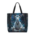 thumbnail image 1 of Fotbe Forest Meditating Goat Bolsa Tote con Estampado para Mujer, Bolsos con Cremallera, Bolsa de Hombro Casual de Gran Capacidad con Bolsillos Internos, 1 of 7
