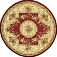 thumbnail image 1 of Unique Loom Versailles Medallion Motif Rug 8' x 8' Round Burgundy/Ivory, 1 of 2