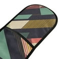 thumbnail image 4 of Yayeee Double Oven Mitt Kitchen Heat Resistant Baking 35" x7" Quilted Glove, Green Geometric, 4 of 6