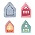 thumbnail image 1 of Art House-Moldes para velas candelabro en forma casa molde silicona decoraciones mesa, 1 of 2