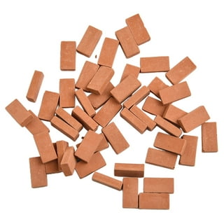 100 Pcs Miniature Bricks Clay Brick Models Micro Landscape Brick Model Sand Table Decor, Adult Unisex, Size: 1.7X0.9cm