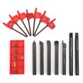 thumbnail image 1 of 7 Set 10mm Shank Lathe Turning Tool Holder Boring Bar + DCMT CCMT Carbide Insert+ Wrench, 1 of 11