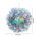 thumbnail image 2 of Clearance Easter Eggs Wreath Ornaments Easter Door Wreath Easter Day Truck Wreath Spring Easter Decorative Flowers Ribbon Doors Walls Home Decor, 2 of 8