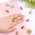 thumbnail image 3 of 10 anillos ajustables de 5 estilos con piedras preciosas mixtas, anillos abiertos con cuentas giratorias y alambre de cobre para mujer, dorados, 3 of 5