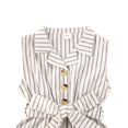 thumbnail image 4 of Wsevypo Baby Girl Striped Printed Sleeveless Button Down Belt Short Romper, 4 of 6