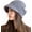 Grey, variant on Womens Slouchy Knit Beanie Hat Winter Warm Stretchy Skull Cap with Visor Brim Snow Caps