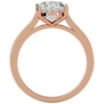 thumbnail image 3 of SuperJeweler 2 1/2 Carat Oval Shape Moissanite Solitaire Engagement Ring in 14 Karat Rose Gold, 3 of 6
