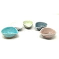 thumbnail image 3 of TJ Global Set of 5 Small Japanese Pottery Ceramic Tear Drop Shaped Sauce Dishes for Dips, Salsa, Snacks, Side Dishes, Sauce, and Tea or Sake - 4 Fluid Ounce Capacity, 3 of 4
