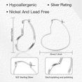 thumbnail image 4 of Alexcraft Thick Gold Hoop Earrings for Women, 14K Gold Plated and Silver Hypoallergenic Flat Large Huggie Hoop Earrings for Women Trendy, 4 of 6
