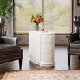 thumbnail image 2 of Solid Wood End Table, 3-Drawer Modern Sofa Side Table, Narrow Chair Side Table Slim Nightstand, 2 of 7