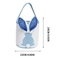 thumbnail image 3 of Dmlowu Easter Basket, Easter Bunny Baskets with Handle, Gifts Tote Bags Egg Hunt Basket for Kids, Boys, Girls, Toddler, Babies, Infant (Blue), 3 of 6