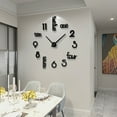 thumbnail image 3 of 3D Diy Frameless Large Wall Clocks For Living Room Decor Modern Extra Big Wall Clocks Stickers For Home Kitchen Bedroom Indoor Decorative Giant Silent Wall Clock Kit For House Office Decoration, 3 of 10