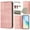 Pink, variant on For Blackview A52/A52 Pro Case, Shockproof PU Leather Magnetic Stand Flip Wallet Case Cover with Card Holder Phone Case