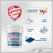 Lanco Siliconizer Acrylic Elastomeric White Reflective Roof Sealer, 5 gallon