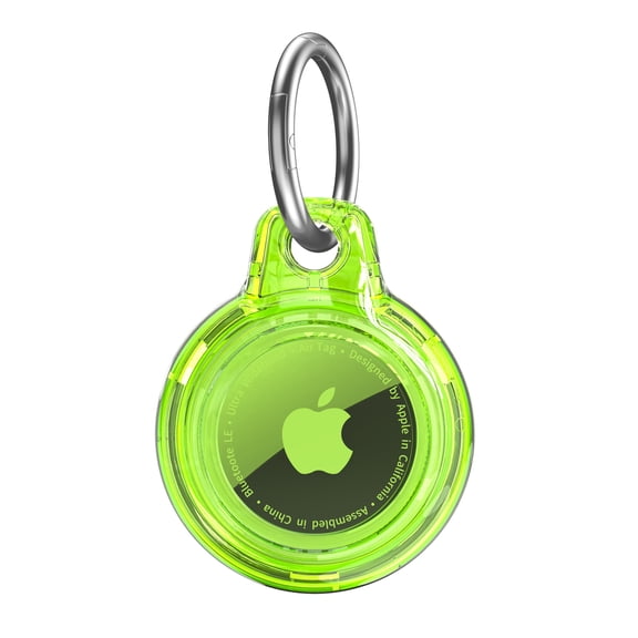 SENHAWK Transparent Hard PC AirTag Holder with Spring Key Ring, Twist Lock Waterproof Shockproof Tracker Case, Portable Travel Accessory for Keys, Luggage, Pet Collars & Backpacks