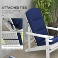 thumbnail image 6 of Adirondack Chair Cushion Set with Ties, Water-Resistant Outdoor Seat&Back Cushions in Blue, 6 of 11