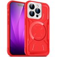 thumbnail image 1 of Feishell pour iPhone 15 Plus 6.7 Pouces Étui Magnétique Compatible avec la Recharge MagSafe, Protecteur d'Objectif de Caméra Intégré Protection de Grade Militaire Antichoc Anti-Rayures Étui de Téléphone, Rouge, 1 of 10