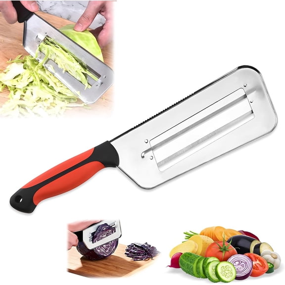 ABPETE Multifunctional Vegetable Cutter,Upgraded Stainless Steel Double-layer Slicer,Cabbage Kitchen Knife, Stainless Steel Shredder Knife,For Sauerkraut Coleslaw Vegetable Slicer